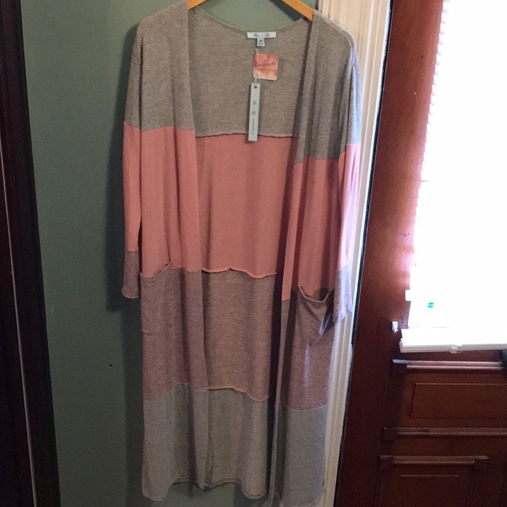 Color block Lightweight Cardi